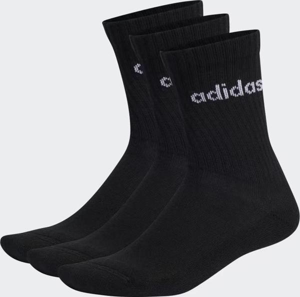 Adidas IC1301 Linear Crew Yastıklı 3'lü Siyah Çorap - Image 1