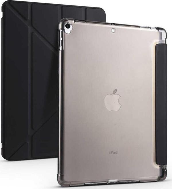Apple iPad Air 3 10.5 İnç Kılıf Yatay ve Dikey Standlı Uyku Modlu Kalemlikli Trifold Arkası Silikon Kılıf  - Image 1