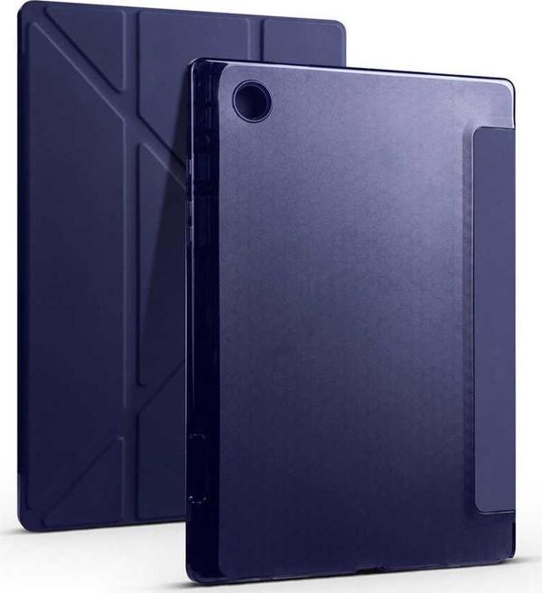 Galaxy Tab A8 10.5 SM-X200 (2021) Yatay ve Dikey Standlı Uyku Modlu Kalemlikli Trifold Arkası Silikon Kılıf - Image 1