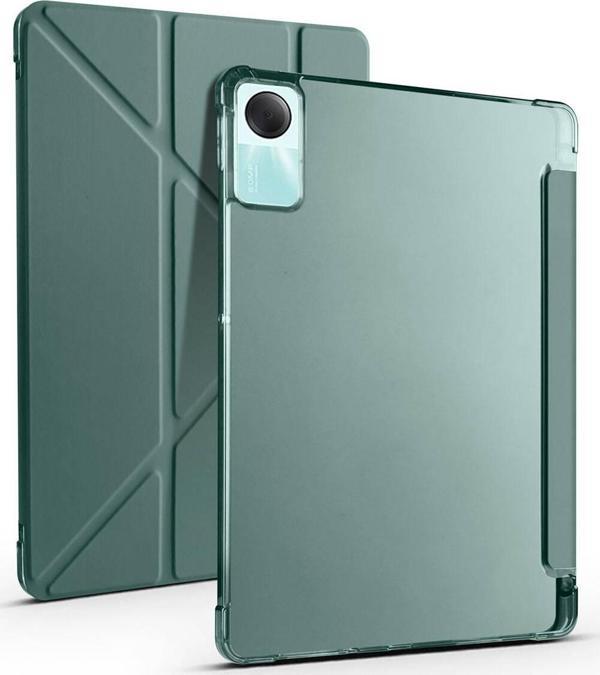 Huawei MatePad SE 10.4 Kılıf Yatay ve Dikey Standlı Uyku Modlu Kalemlikli Trifold Arkası Silikon Kılıf - Image 1