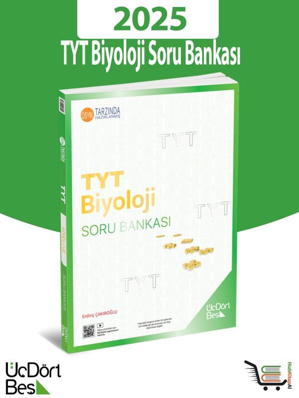 345 TYT Biyoloji 2025 Model Soru Bankası  - Üç Dört Beş Yayınları - Image 1