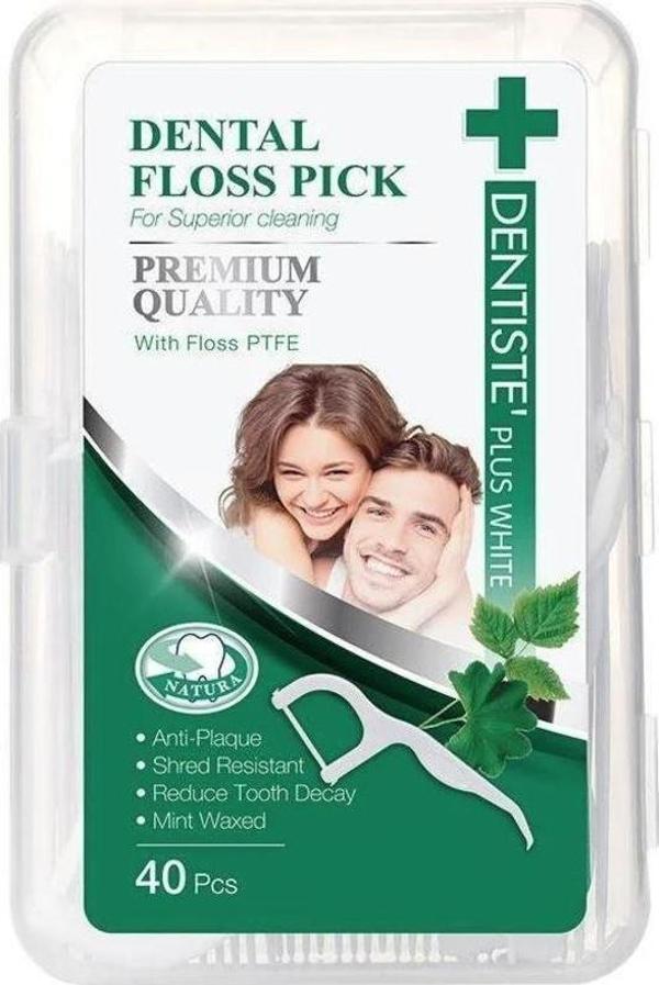 Dentiste Dental Floss Pick 40pcs - Çatallı Diş İpi - Image 1