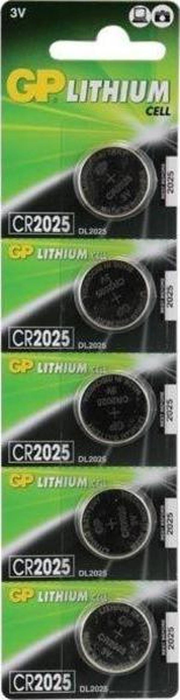 GP CR2025 3 V Lityum 5'li Para Pil - Image 1