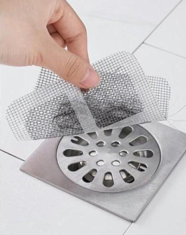 10 Adet Gider Temizlik Filesi Banyo Gider Süzgeci Kendinden Yapışkanlı Süzgeç Üzeri File - Image 1