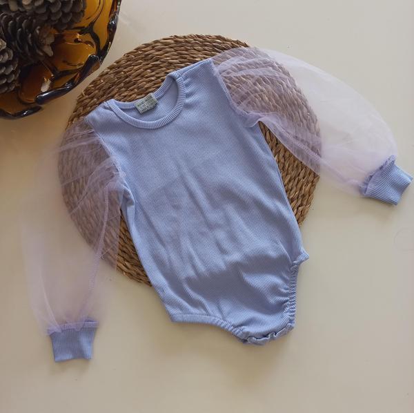 MARS BABY Kız Bebek Lila Tüllü Çıtçıtlı Özel Gün Badi - Image 1