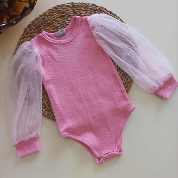 MARS BABY Kız Bebek Pembe Tüllü Çıtçıtlı Özel Gün Badi - Image 1