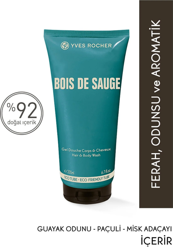 Yves Rocher Bois De Sauge - Saç Ve Vücut Şampuanı-200 Ml 24873 - Image 1