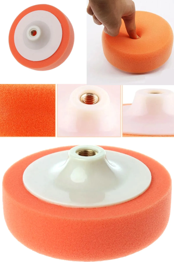 Polisaj Süngeri Turuncu Oto Pasta Cila Parlatma Pedi 150mm - Image 1
