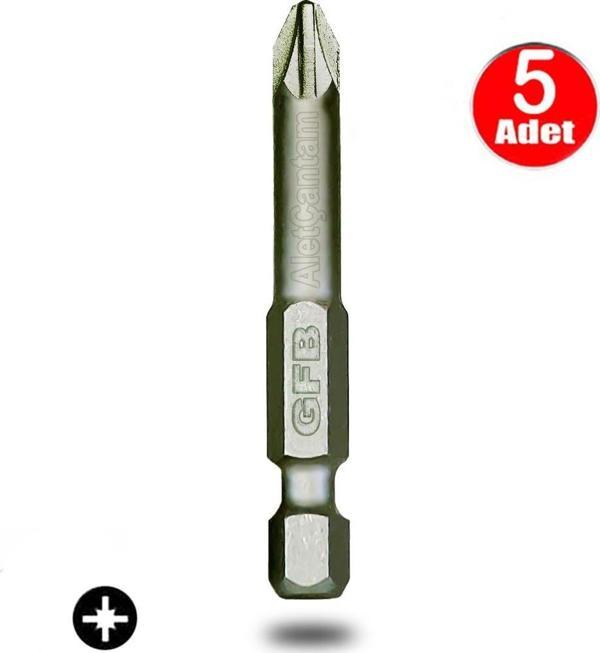 Gfb Bits Yıldız Uç Vidalama Matkap Ucu Pz2 x 50mm - 5 Adet - Image 1