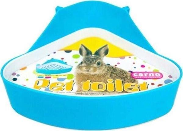 Carno Kemirgen Tavşan Tuvaleti Üçgen Mavi Small 24x18.5x11 Cm - Image 1
