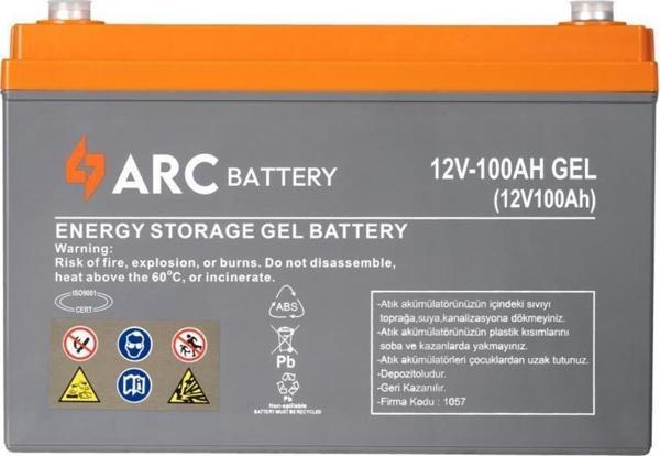 Arc 12 Volt 100 Amper Jel Akü Üretim Tarihi: 2024 - Image 1