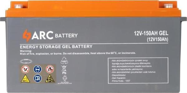 Arc 12 Volt 150 Amper Jel Akü Üretim Tarihi: 2024 - Image 1