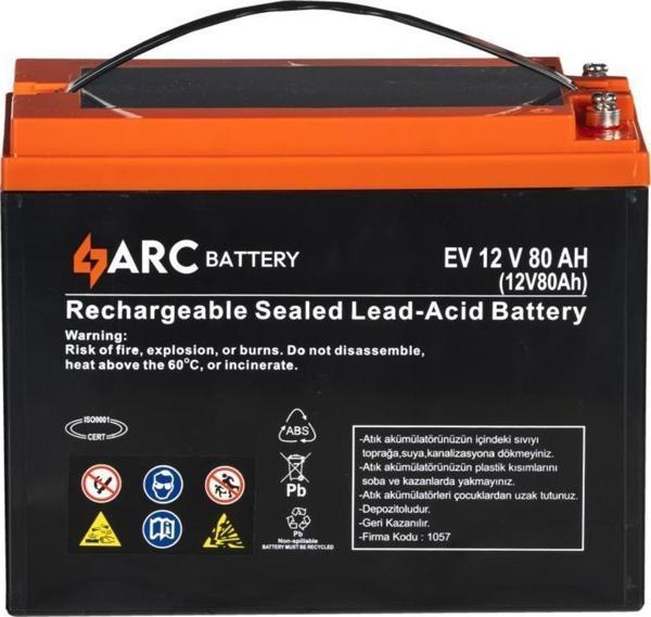Arc 12 Volt 80 Amper Akü Üretim Tarihi: 2024 - Image 1