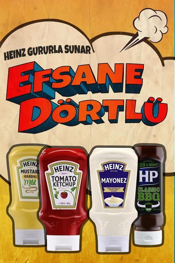 Heinz Efsane Dörtlü Set (Hardal 400 gr+Ketçap 460 gr+Mayonez 400 gr+Barbekü Sos 465 gr) - Image 1