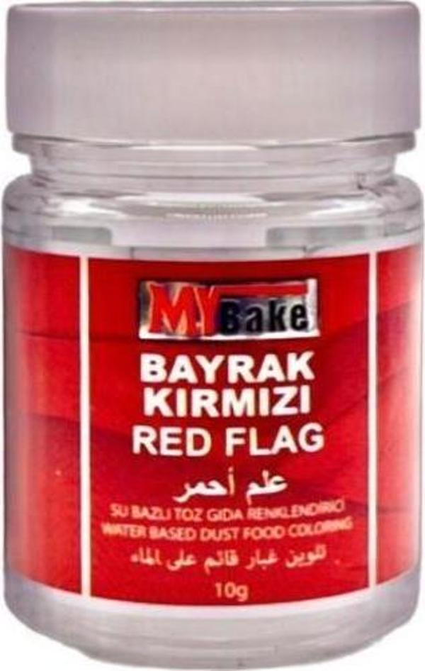 MY BAKE SU BAZLI BAYRAK KIRMIZI GIDA BOYASI 10 GR - Image 1