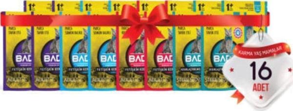 Bado Yetişkin Yaş Kedi Maması 85Gr Karma Paket 16'lı - Image 1