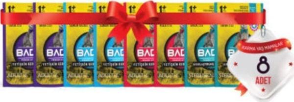 Bado Yetişkin Yaş Kedi Maması 85Gr Karma Paket 8'li - Image 1