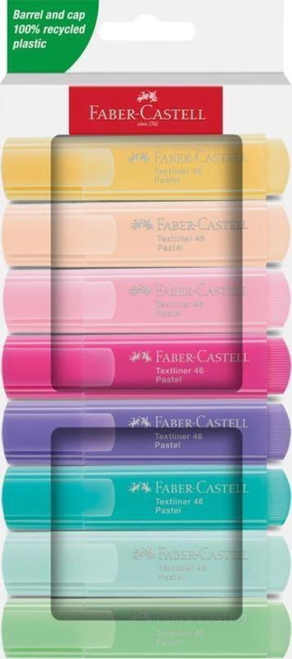 Faber-Castell 46 Fosforlu Kalem 46 Pastel Renkler 2024-2025 Sezonu 8'li - Image 1