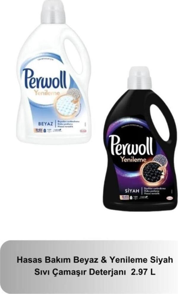 Perwoll Yenileme Beyaz -Yenileme Siyah 2,97 L 54 Yıkama Perwoll Set   - Image 1