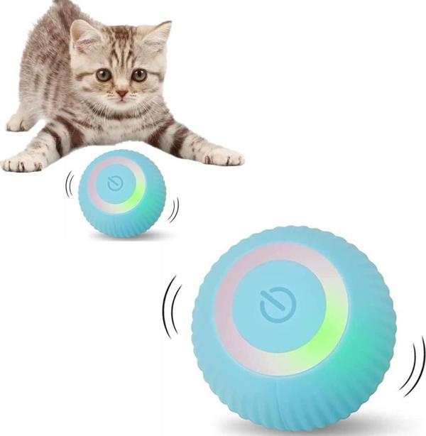 Şarjlı Kedi Oyun Topu Interaktif 360 Derece Dönen Kedi Oyuncağı Oto Hareket Eden - Image 1