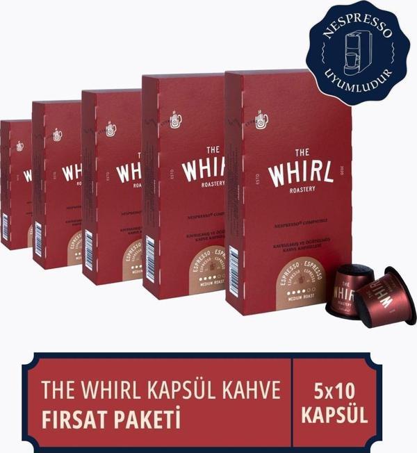 The Whirl Espresso Medium Kapsül Kahve 5'li Fırsat Paketi 50 Kapsül - Image 1