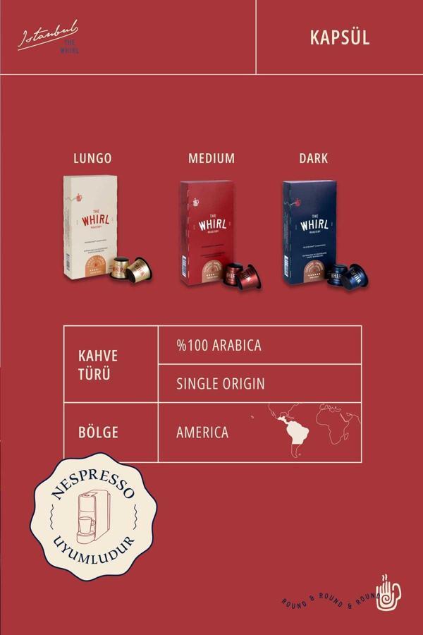 The Whirl Lungo Medium Kapsül Kahve 10 Al 8 Öde Fırsat Paketi - Image 1