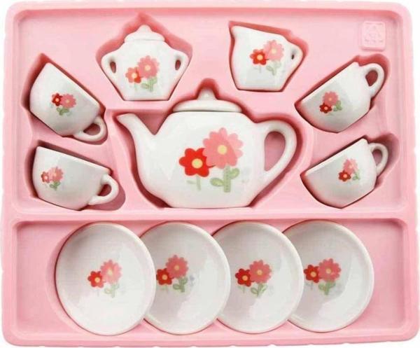 Sunman Porselen Çay Takımı 13 Parça - Çiçek Desenli - Image 1