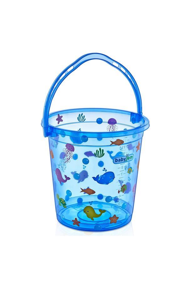 Babyjem Bebek Banyo Kovası Şeffaf Desenli 399 Mavi - Image 1