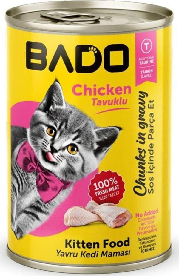 Bado Yavru Kedi Yaş Maması Tavuk Etli 400 gr - Image 1