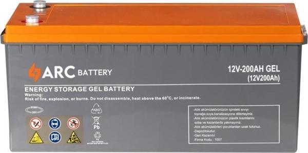 Arc 12 Volt 200 Amper Jel Akü Üretim Tarihi: 2024 - Image 1
