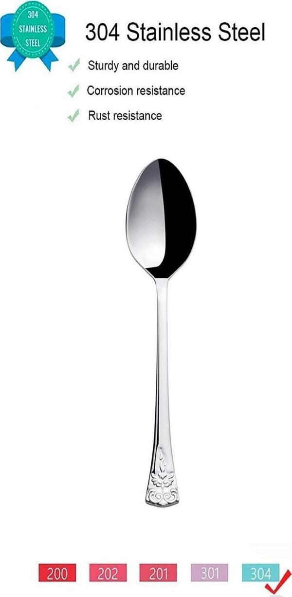 Nehir akasya paslanmaz çelik çay kaşık - 12 li çay kaşığı 18/10 - Image 1
