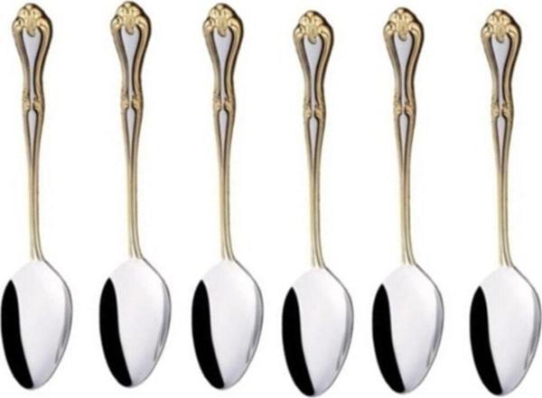 Nehir lalezar gold altın tatlı kaşık - 12 li tatlı kaşığı - Image 1