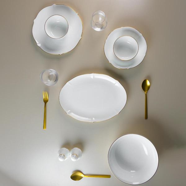 Evaliza Magnolia Premium Gold 60 Parça 12 Kişilik Yemek Takımı - Image 1