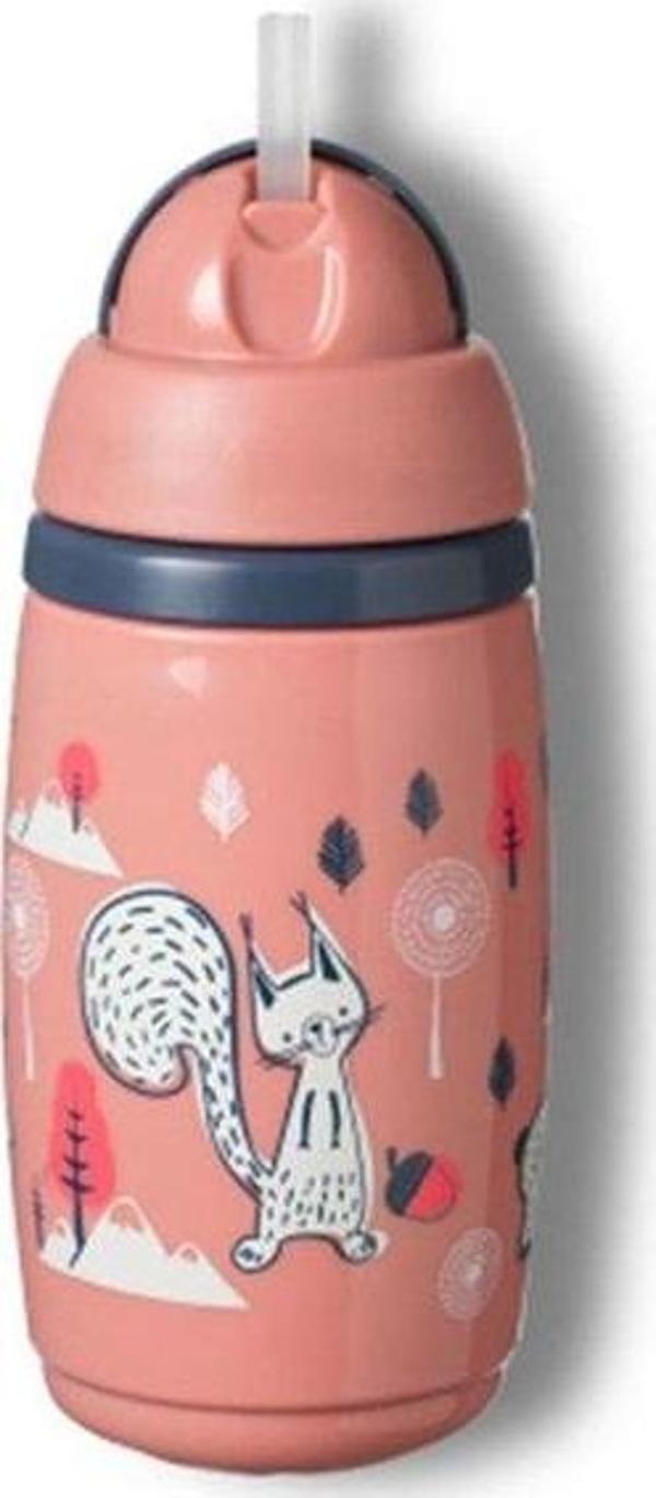 Tommee Tippee Isı Yalıtımlı Pipetli Bardak 260 ml Pembe - Image 1