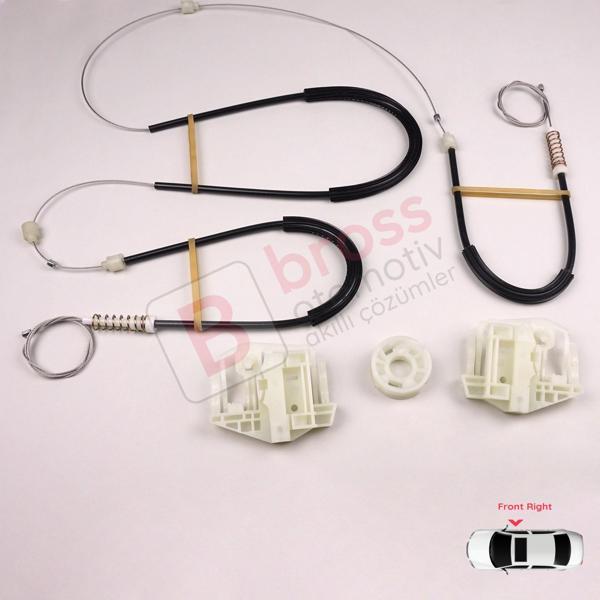 BMW X3 E83 2003-2011 SUV 51333448250 İçin Elektrikli Ön Sağ Cam Kriko Tamir Seti - Image 1