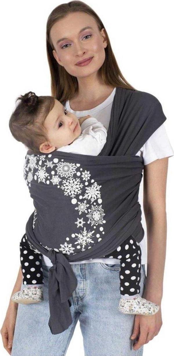 Sevi Bebe Bebek Taşıma Şalı Sling Art-562 Gri - Image 1