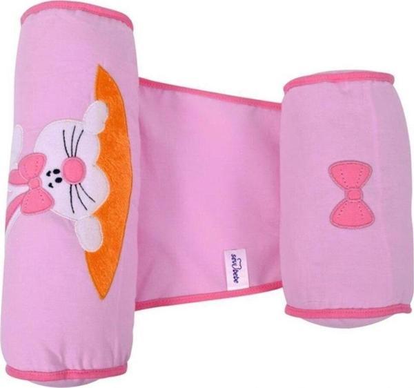 Sevi Bebe Yuvarlak Güvenli Yan Yatış Yastığı Pembe - Image 1