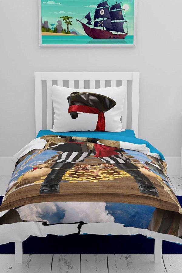 Monohome Korsan 3D Pamuk Saten Çocuk Nevresim Takımı - Image 1