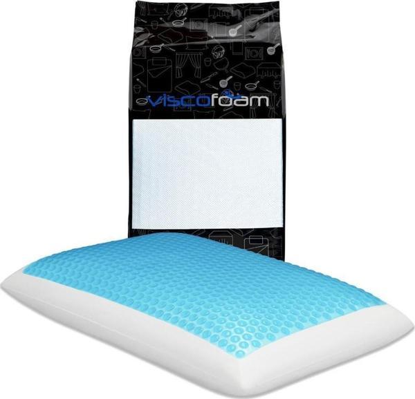 Viscofoam Evva Terletmeyen Ortopedik Yastık Serinleten Visco Yastık Jelli Yastık 59x39x13cm - Image 1