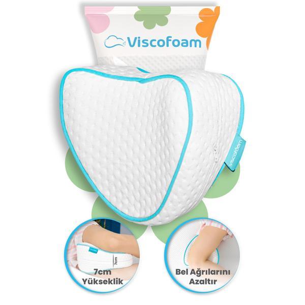Viscofoam V Model Diz Arası Ortopedik Yastık Bacak Arası Yastık Visco Yastık - Image 1