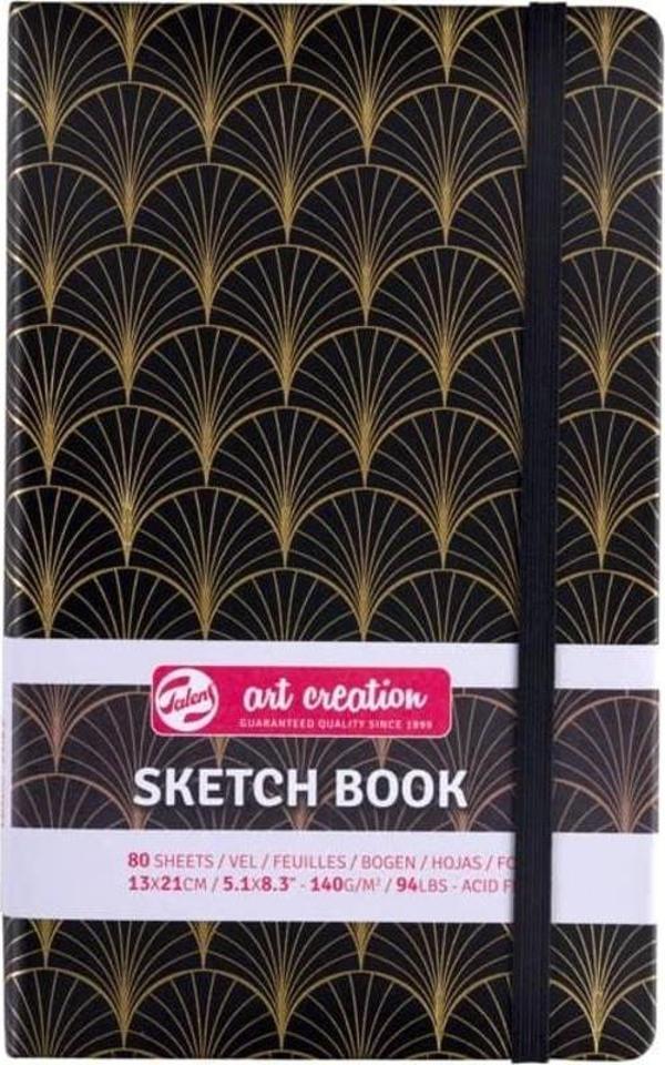 Talens Art Creation Sketchbook Sert Kapak Eskiz Defteri 140 gr 13x21 cm 80 yp Art Deco - Image 1