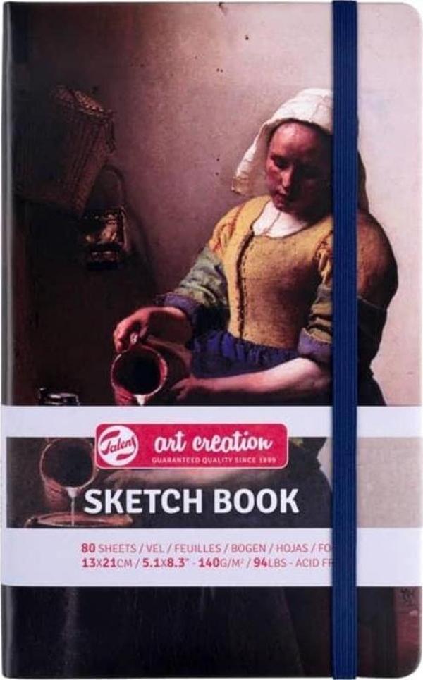 Talens Art Creation Sketchbook Sert Kapak Eskiz Defteri 140 gr 13x21 cm 80 yp Milkmaid - Image 1