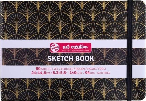 Talens Art Creation Sketchbook Sert Kapak Eskiz Defteri 140 gr 21x14,8 cm 80 yp Art Deco - Image 1