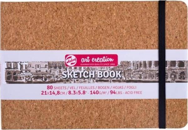 Talens Art Creation Sketchbook Sert Kapak Eskiz Defteri 140 gr 21x14,8 cm 80 yp Cork - Image 1
