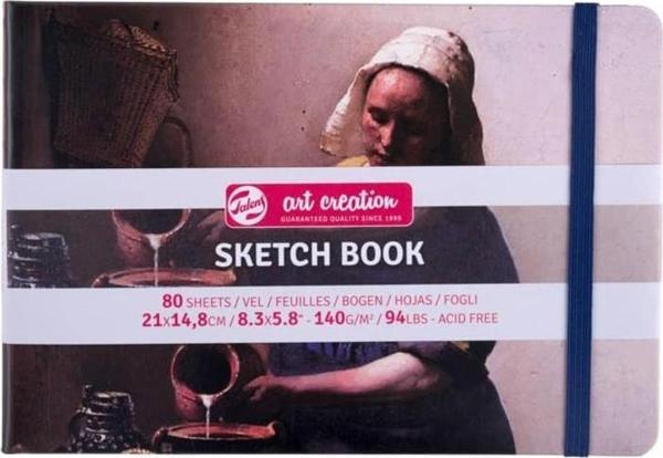 Talens Art Creation Sketchbook Sert Kapak Eskiz Defteri 140 gr 21x14,8 cm 80 yp Milkmaid - Image 1