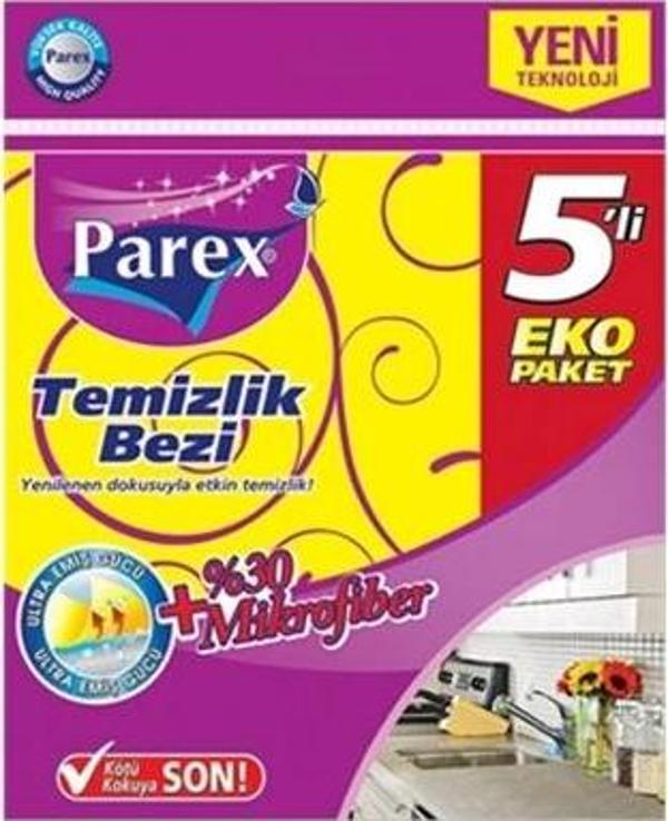 Parex Temizlik Bezi 5'li %30 Mikrofiber - Image 1