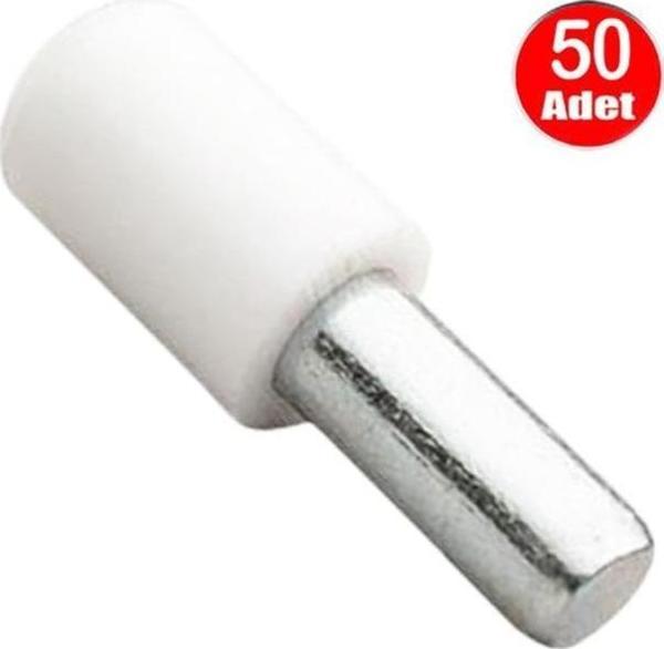 Plastik Başlı Geçmeli Metal Raf Altı Pimi Dolap Çivisi - 50 Adet - Image 1