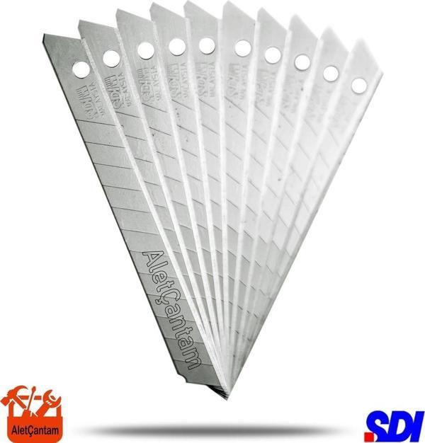Maket Bıçağı Yedeği Sdi 10Lu Paket 9MM Dar Tip Maket Ağzı 1 Paket - Image 1