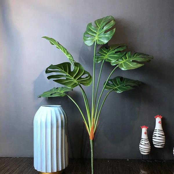 Netten Evime Yapay Çiçek Monstera Yaprağı Yeşil Renk 7 Başlı 7 Kafalı Yapay Yaprak - Image 1