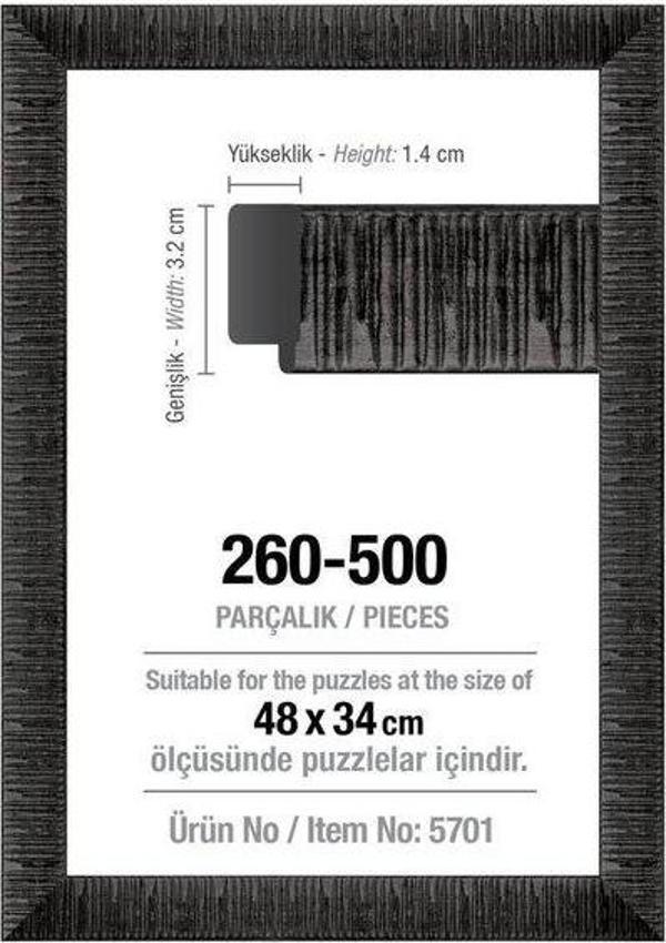 Art Puzzle 500'lük Siyah Çerçeve 5701 - Image 1